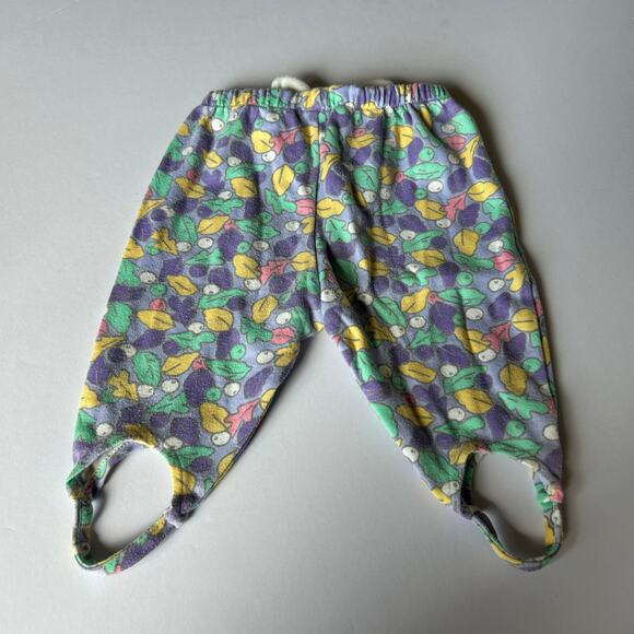 Bright Future Vtg Baby Girls Size 6-9 Months Purple Cat Bodysuit & Stirrup Pants - Picture 9 of 9